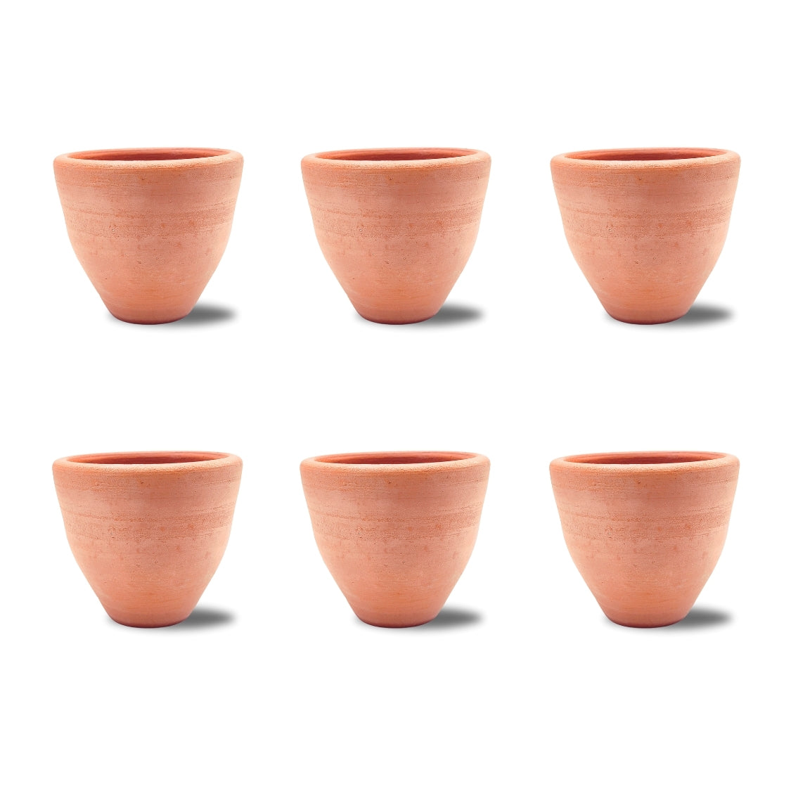 Traditional Mitti Clay Kulhad Tea Cup Set - 6 Pack | محل هشام للفخار