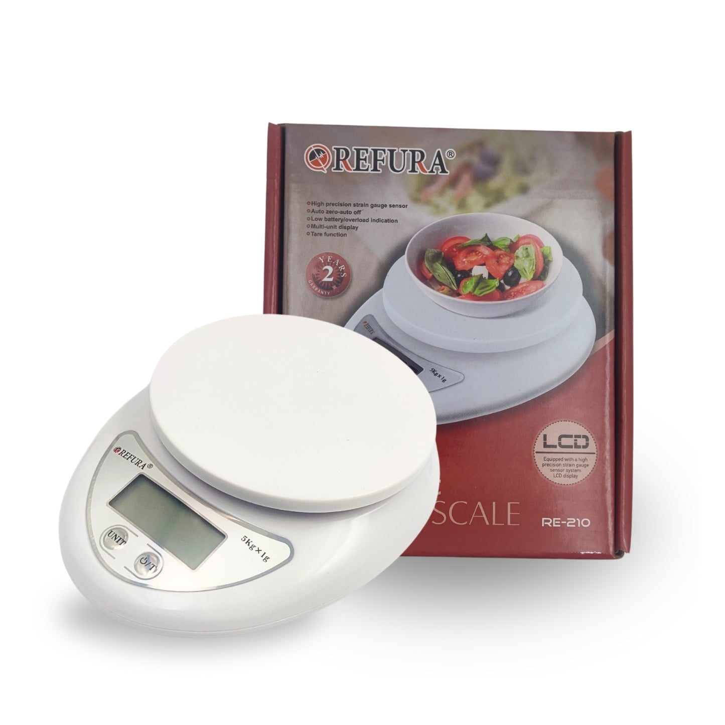 REFURA Digital Kitchen Scale - 5KG Precision Scale RE-210