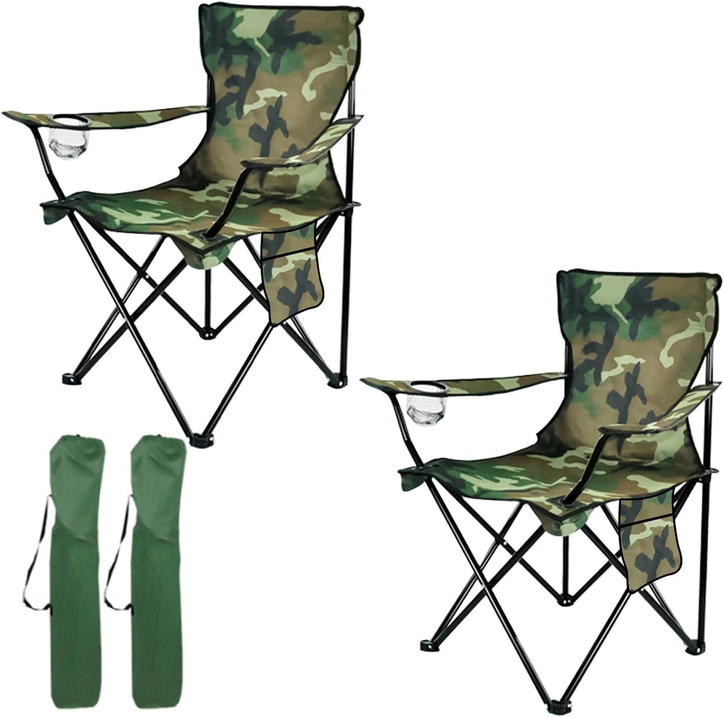 Damei century Portable Camping Chair, Casual Folding Chair, Black, 4lbs, Supports 300lbs, Ideal for Camping, Tailgating, Sports Events
