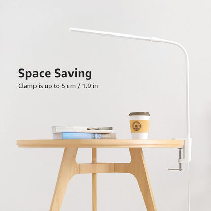 Lepro Desk Lamp Clip on Desk Light, for home office, 10 Brightness, 460 lumens, Dimmable USB Clamp Lamp, Adjustable Flexible Gooseneck Table Light for reading, study lamp for students, Black