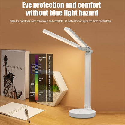 Necomi LED Desk Lamp, Table Lamp For Computer/Desktop, Rechargeable, Eye-Caring, Touch Control With USB Charging Port for Reading, Study Lamp for Kids, Home, Office White [Amazon Exclusive]
