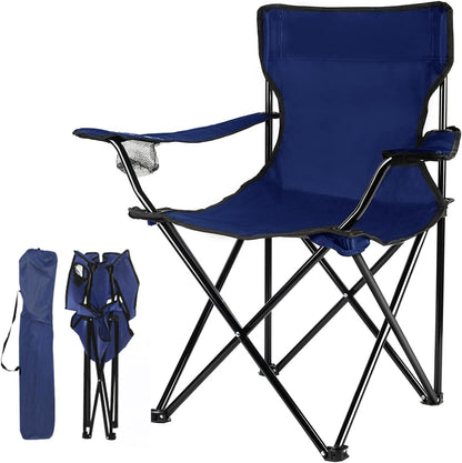 Damei century Portable Camping Chair, Casual Folding Chair, Black, 4lbs, Supports 300lbs, Ideal for Camping, Tailgating, Sports Events