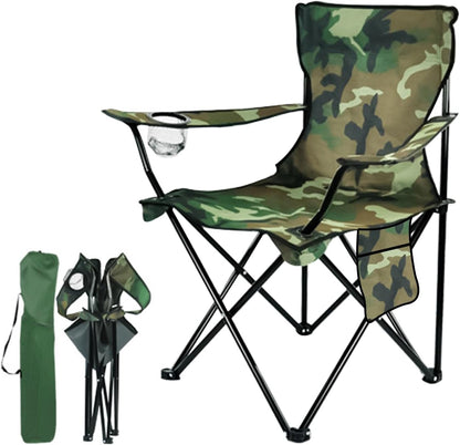 Damei century Portable Camping Chair, Casual Folding Chair, Black, 4lbs, Supports 300lbs, Ideal for Camping, Tailgating, Sports Events