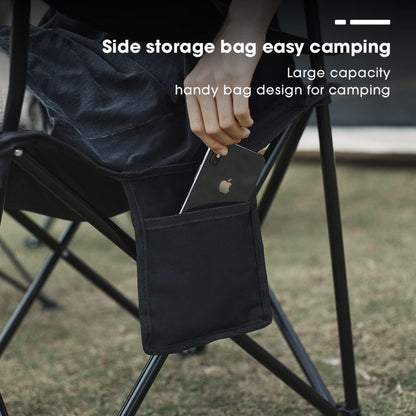 Damei century Portable Camping Chair, Casual Folding Chair, Black, 4lbs, Supports 300lbs, Ideal for Camping, Tailgating, Sports Events