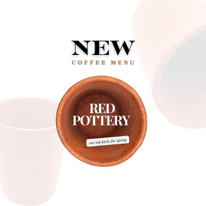 Traditional Clay Cups Set - 6 Pack | محل هشام للفخار