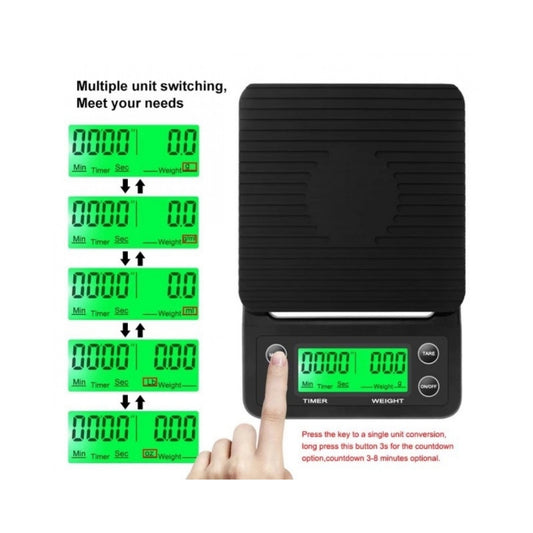 KRAWN Multi-Function Electronic Coffee Scale with Timer - KW-46028