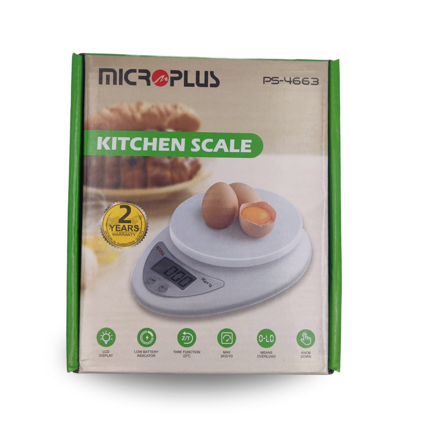 MICROPLUS Digital Kitchen Scale - 5KG Precision Scale PS-4663