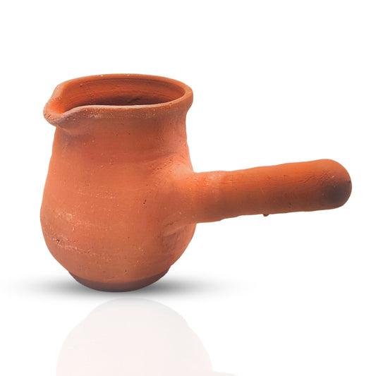 Traditional Clay Turkish Coffee Pot - 310ml Cezve | محل ولي للفخار